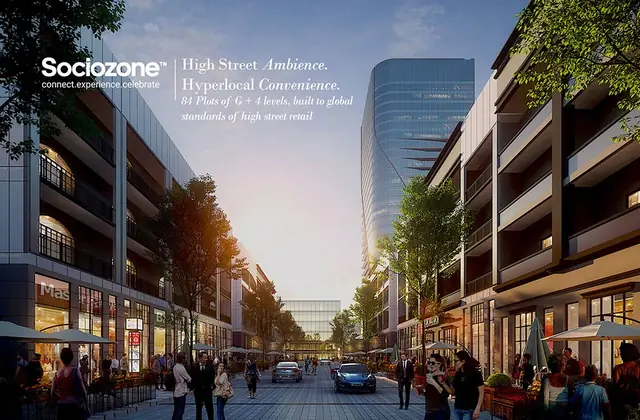 Capital One Global - retail street with seating (design render)