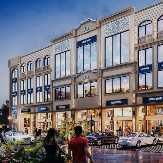 DLF Alameda Central 73 — corner facade render (design render)