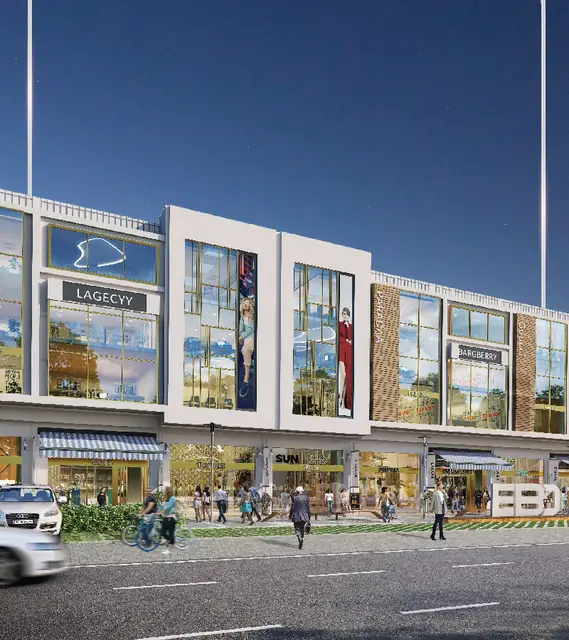 Emaar EBD 75A — road-facing facade render (design render)