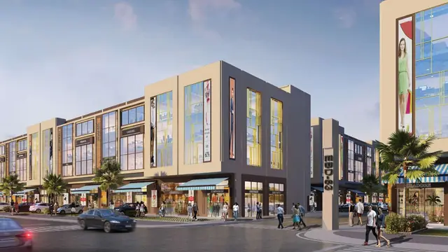 Emaar EBD 83 - shop-cum-office elevation along the retail street (design render)