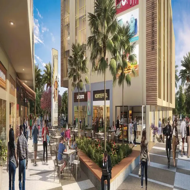 Emaar EBD 99 - busy retail street render (design render)