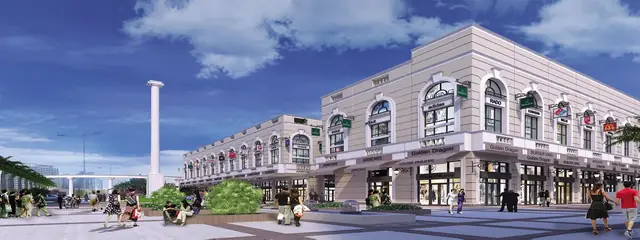Imperia SCO Plots — arched colonnade elevation (design render)