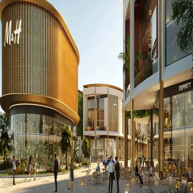 M3M 114 Market - curved rotunda building render (design render)