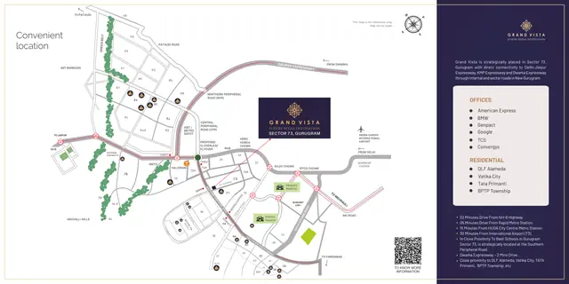 Pyramid Grand Vista 73 - location map, Sector 73 on SPR