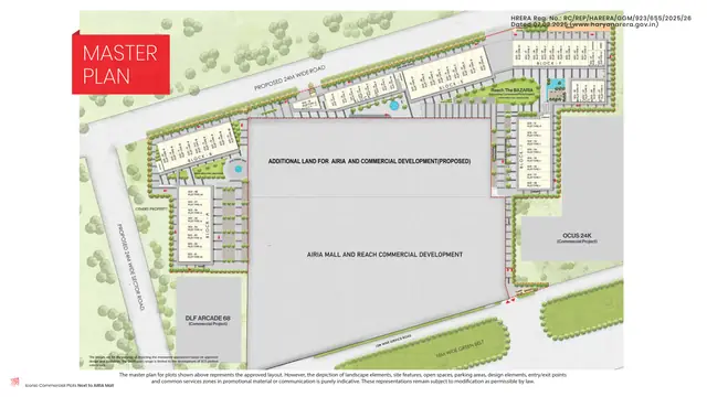 Reach Bazaria 68 — master plan, approved layout (landscape indicative)