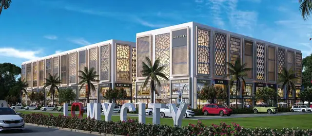 ROF Insignia Souk — jaali-screened elevation with signage (design render)