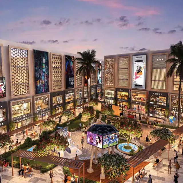 ROF Insignia Souk — plaza and amphitheatre render (design render)