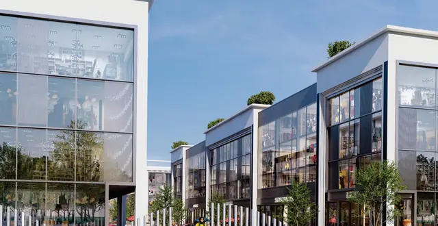Royal Green Courtyard 37D — row of three-storey SCO facades (design render)