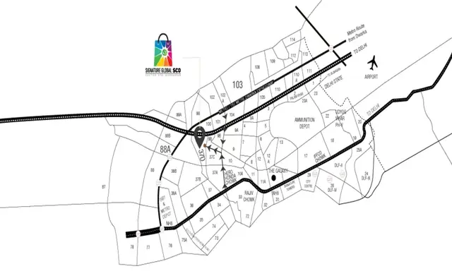 Signature Global SCO 37D — location map, Sector 37D