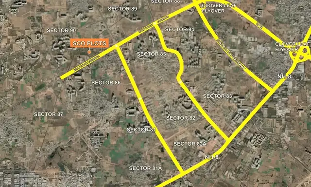 SS Group SCO Plots - satellite location map, Sector 90