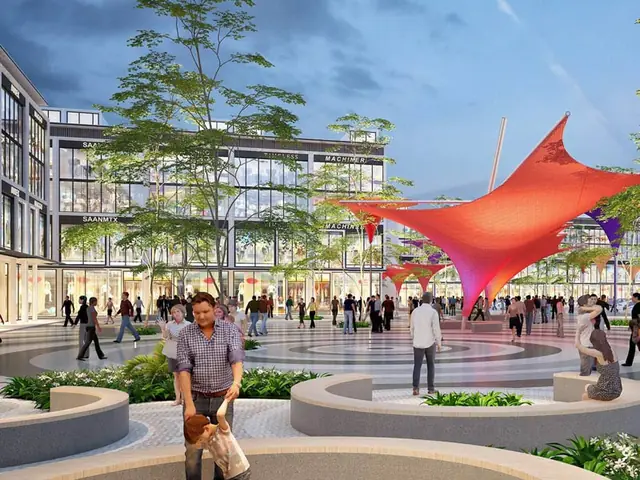 Vatika Crossover — plaza-side elevation (design render)
