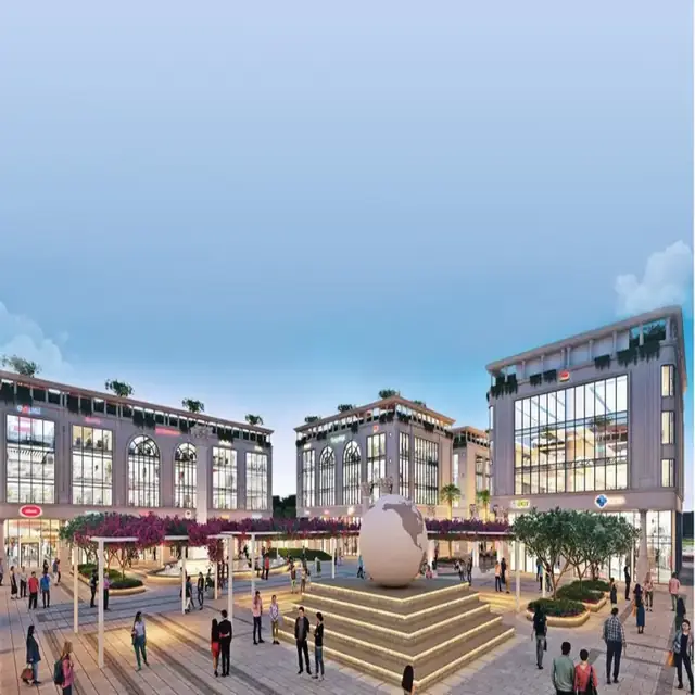 Wal Street 73 - central plaza with sculpture (design render)